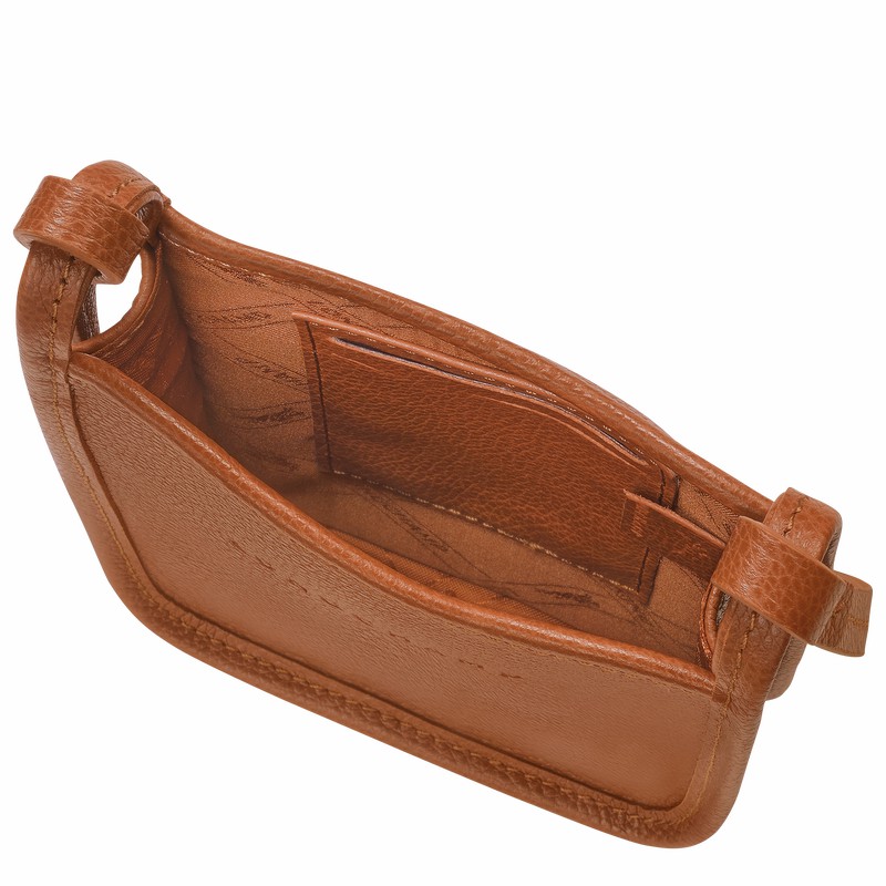 Caramel Longchamp Le FOULONNÉ Phone case - Leather UK | 34200021121-