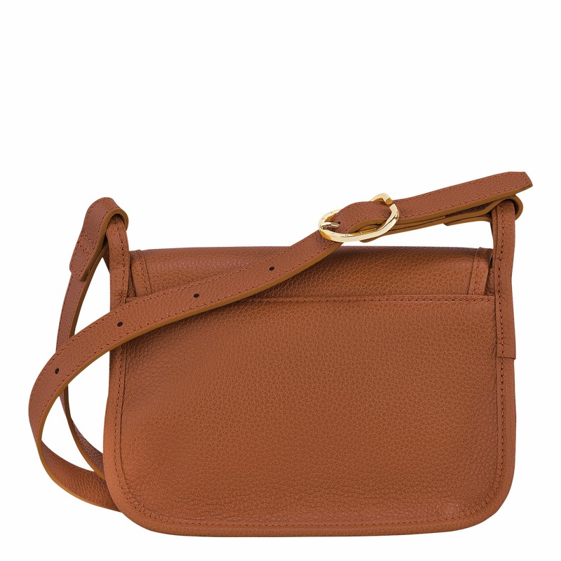 Caramel Longchamp Le FOULONNÉ S Crossbody bag - Leather UK | 10134021121