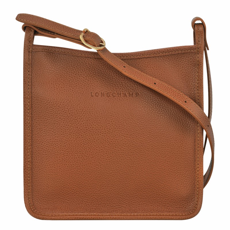 Caramel Longchamp Le FOULONNÉ S Crossbody bag - Leather UK | 10138021121