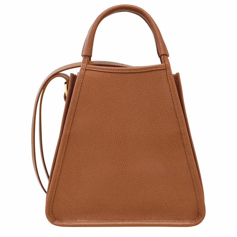 Caramel Longchamp Le FOULONNÉ S Handbag - Leather UK | 10233021121