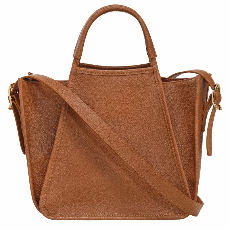 Caramel Longchamp Le FOULONNÉ S Handbag - Leather UK | 10233021121