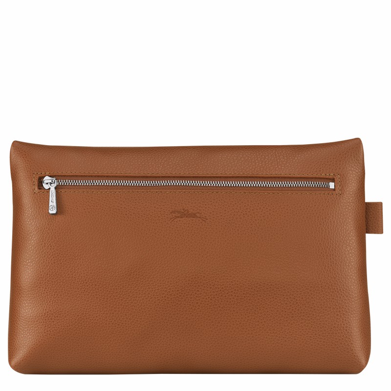 Caramel Longchamp Le FOULONNÉ Toiletry case - Leather UK | 24023021F72-