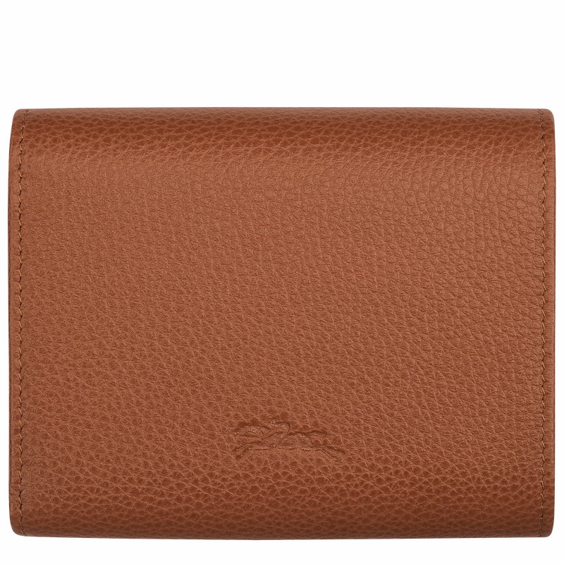 Caramel Longchamp Le FOULONNÉ Wallet - Leather UK | 30021021121-