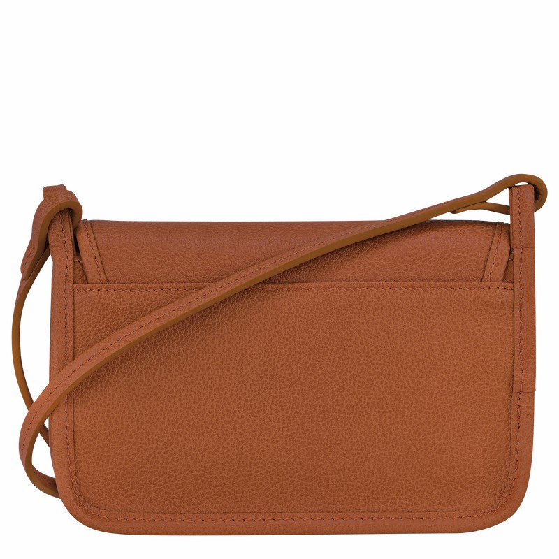 Caramel Longchamp Le FOULONNÉ XS Clutch - Leather UK | 10133021121