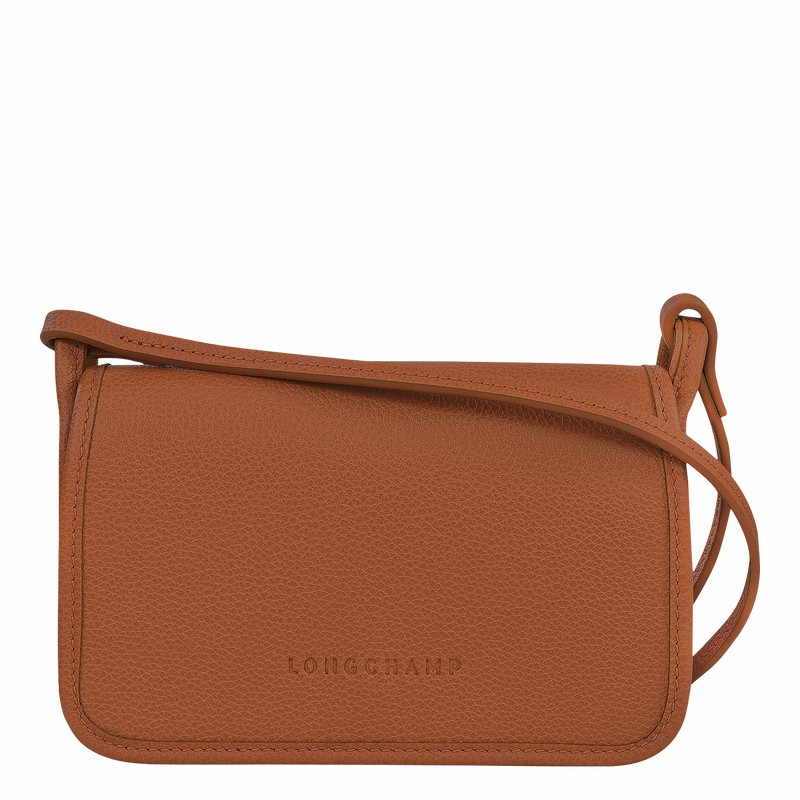 Caramel Longchamp Le FOULONNÉ XS Clutch - Leather UK | 10133021121