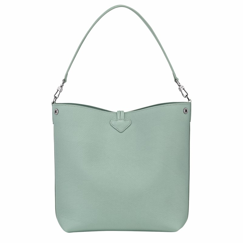 Celadon Longchamp Le Roseau M Shoulder bag - Leather UK | 10281HFP282