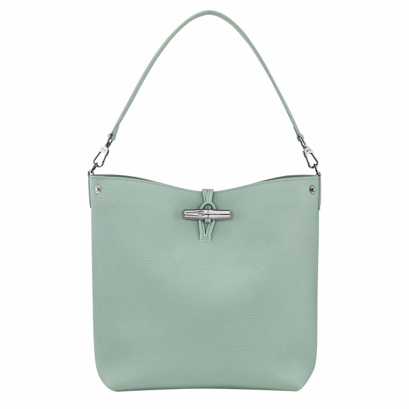 Celadon Longchamp Le Roseau M Shoulder bag - Leather UK | 10281HFP282