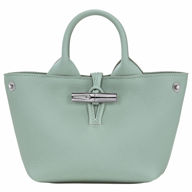 Celadon Longchamp Le Roseau XS Handbag - Leather UK | 10278HFP282