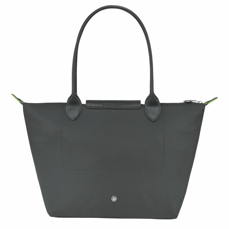 Deep Grey Longchamp Le Pliage Green M Tote bag - Recycled canvas UK | L2605919P66