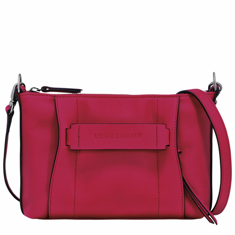 Fuchsia Longchamp 3D S Crossbody bag - Leather UK | 10199HCVJ13