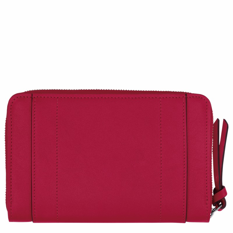 Fuchsia Longchamp 3D Wallet - Leather UK | L3622HCVJ13