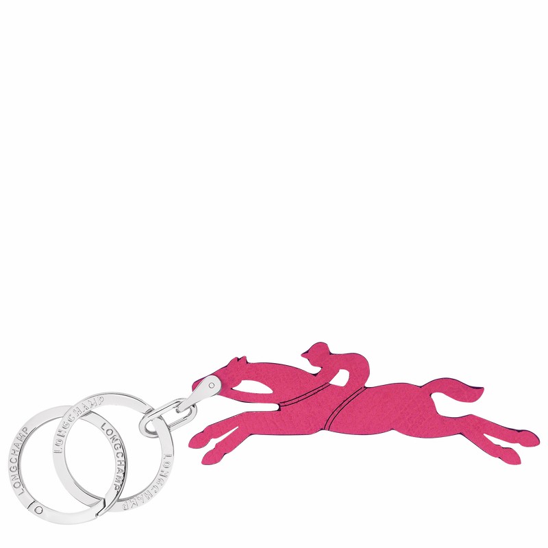 Fuchsia Longchamp Le Pliage Key rings - Leather UK | 36075H17J13-