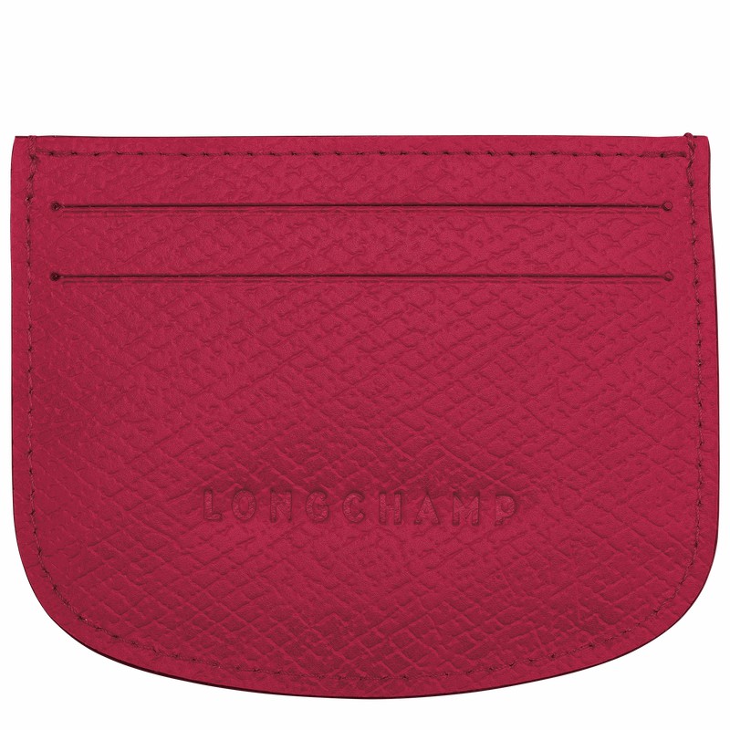 Fuchsia Longchamp ÉPURE Card holder - Leather UK | 30031HYZJ13-