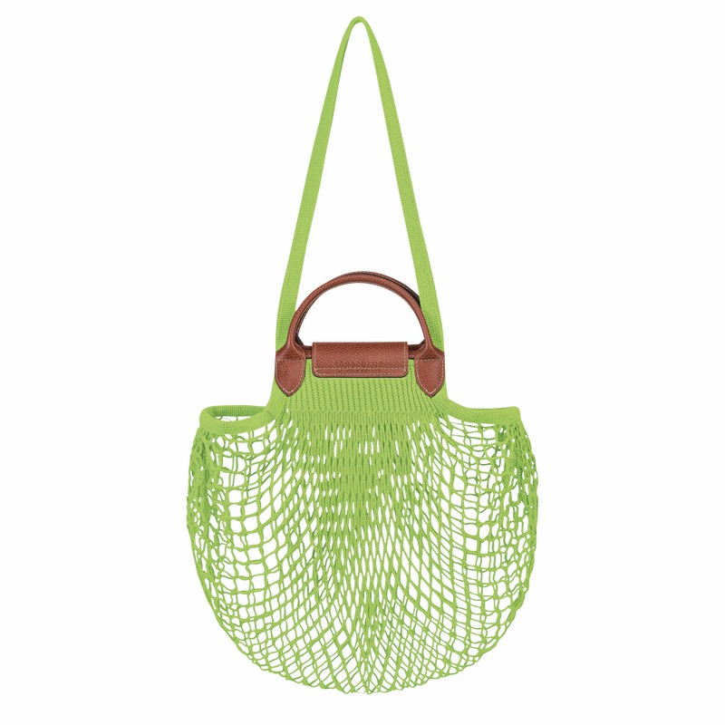 Green Light Longchamp Le Pliage Filet L Mesh bag - Canvas UK | 10121HVH355