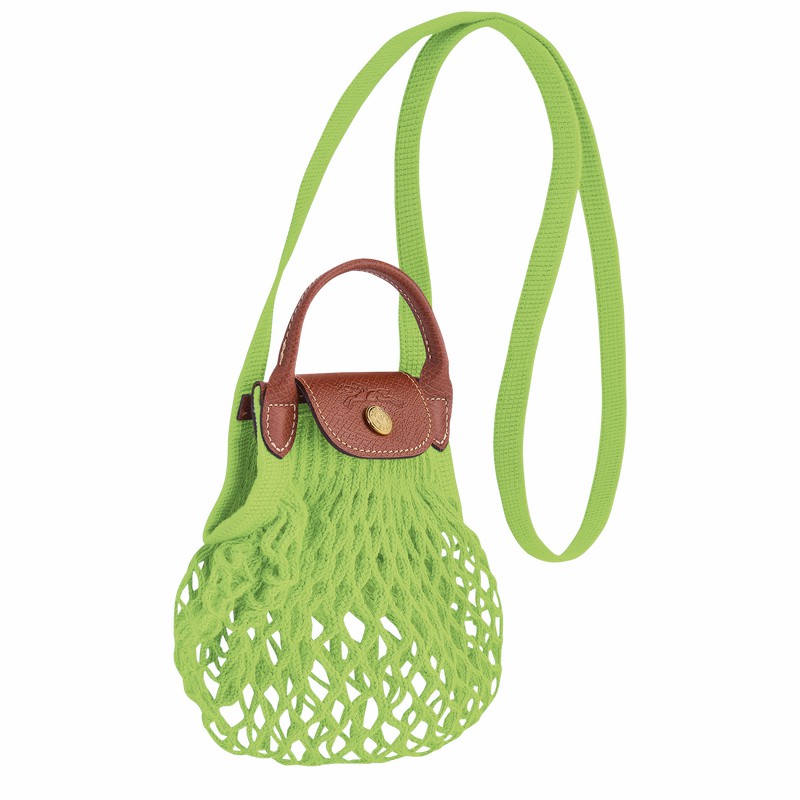 Green Light Longchamp Le Pliage Filet XS Mesh bag - Canvas UK | 10139HVH355