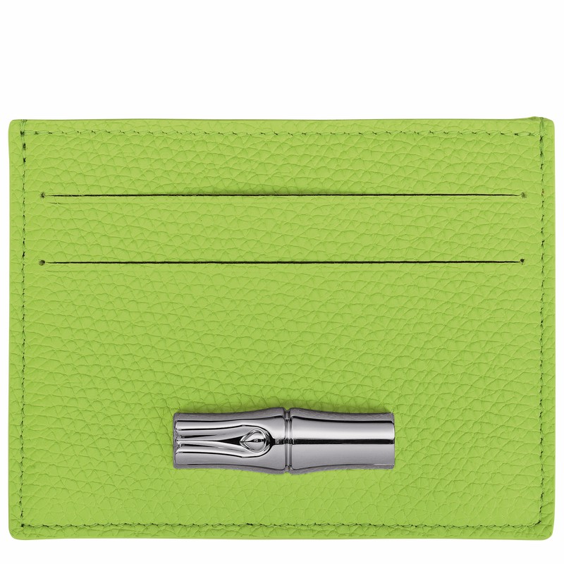 Green Light Longchamp Le Roseau Card holder - Leather UK | L3218HFP355