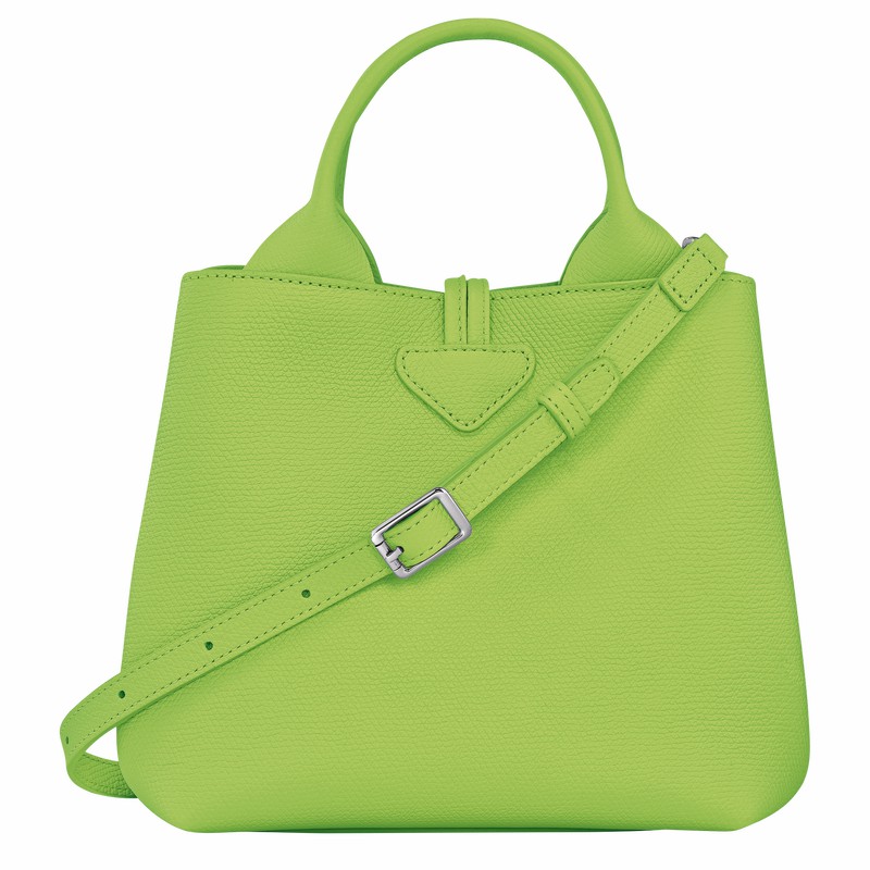 Green Light Longchamp Le Roseau S Handbag - Leather UK | 10273HFP355