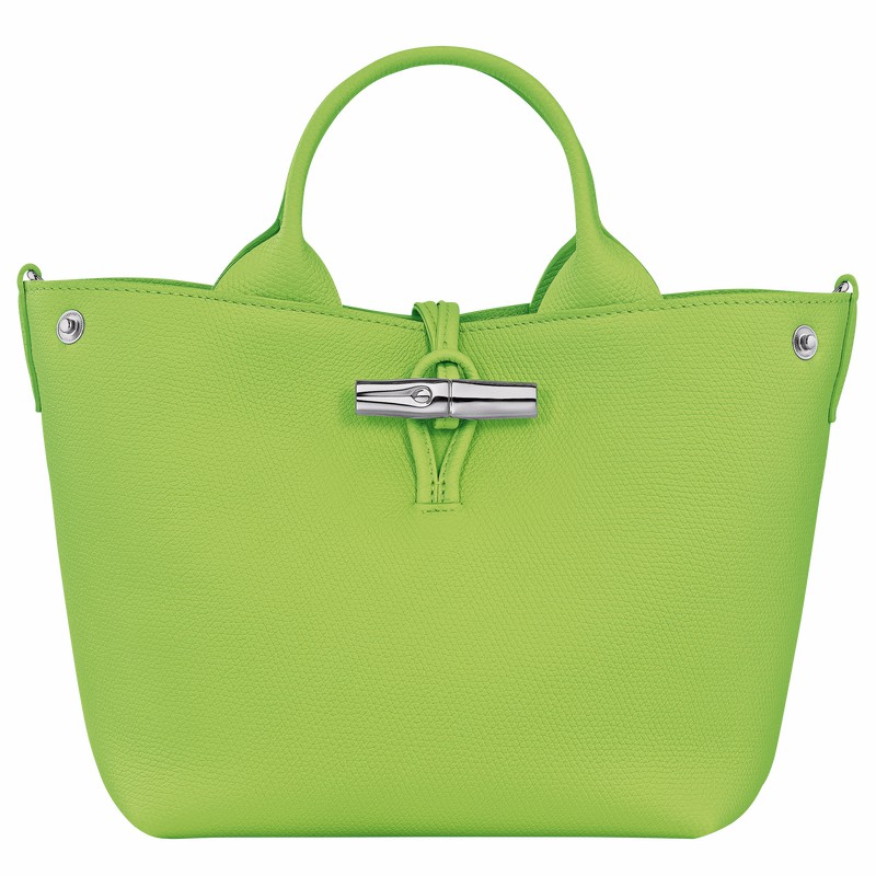 Green Light Longchamp Le Roseau S Handbag - Leather UK | 10273HFP355