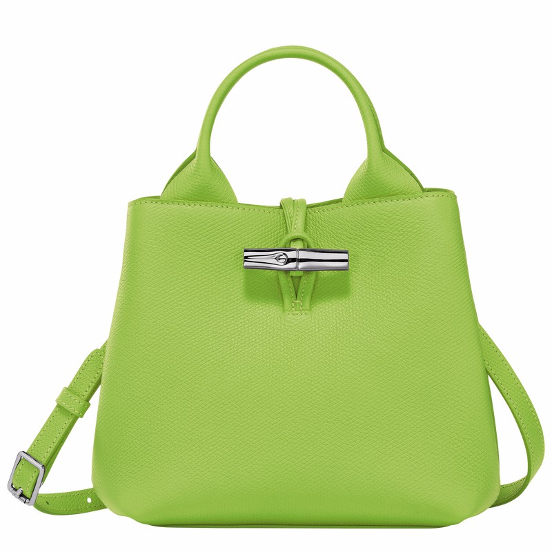 Green Light Longchamp Le Roseau S Handbag - Leather UK | 10273HFP355