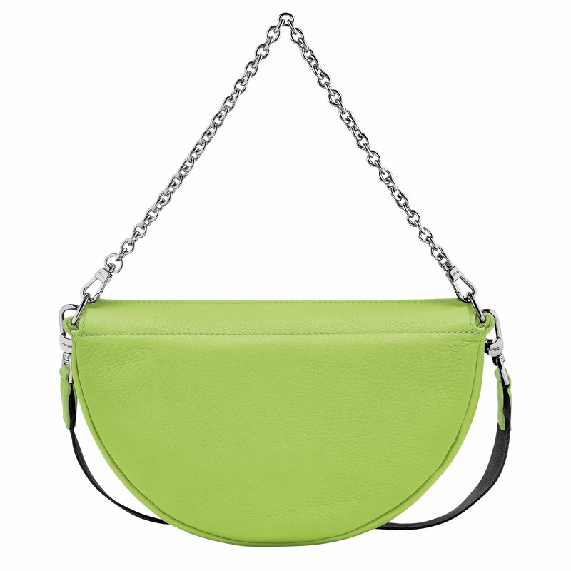 Green Light Longchamp Smile S Crossbody bag - Leather UK | 10224HDS355