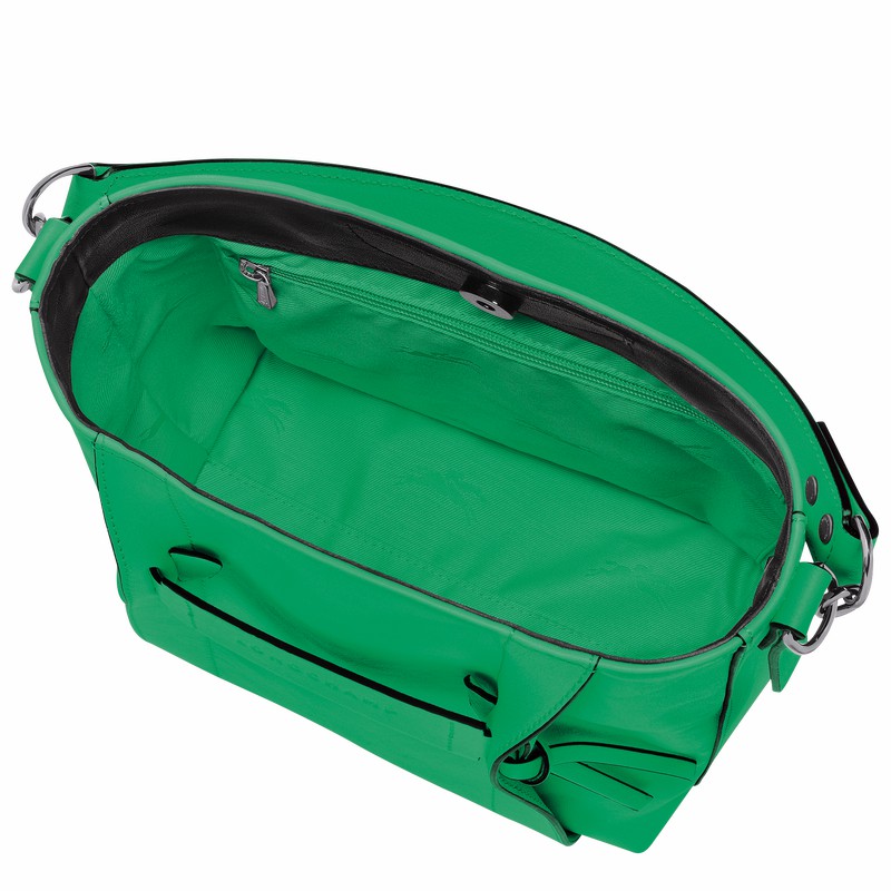 Green Longchamp 3D S Crossbody bag - Leather UK | 10215HCV129