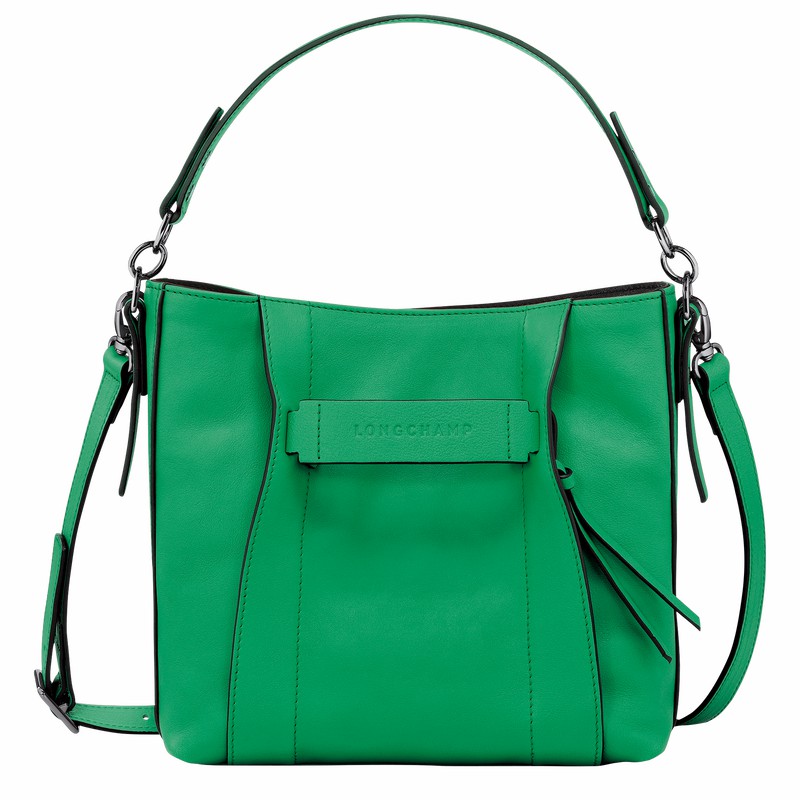 Green Longchamp 3D S Crossbody bag - Leather UK | 10215HCV129