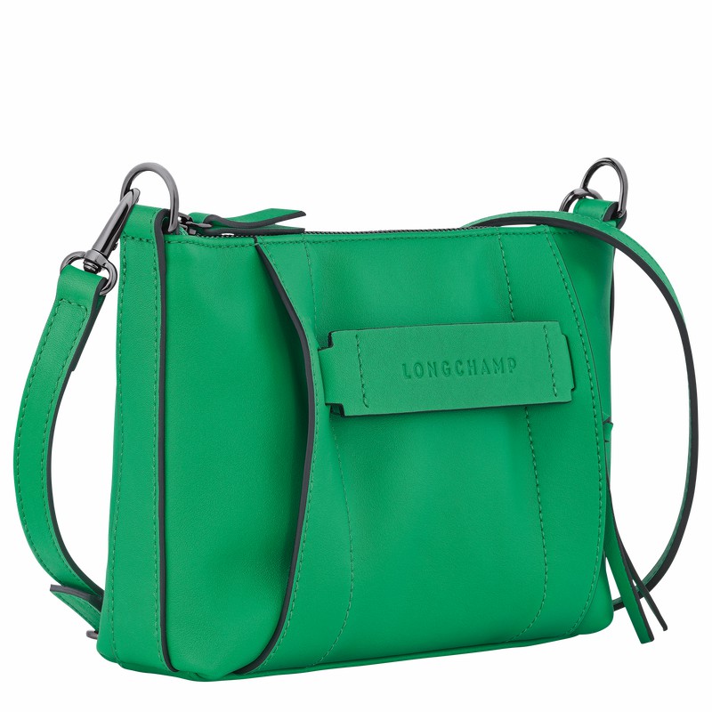 Green Longchamp 3D S Crossbody bag - Leather UK | 10199HCV129