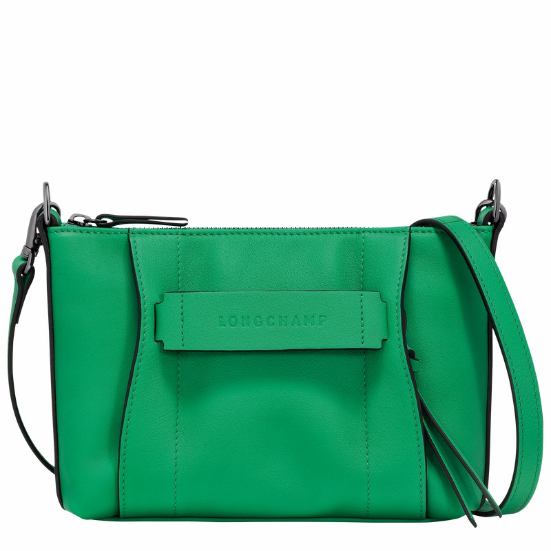 Green Longchamp 3D S Crossbody bag - Leather UK | 10199HCV129