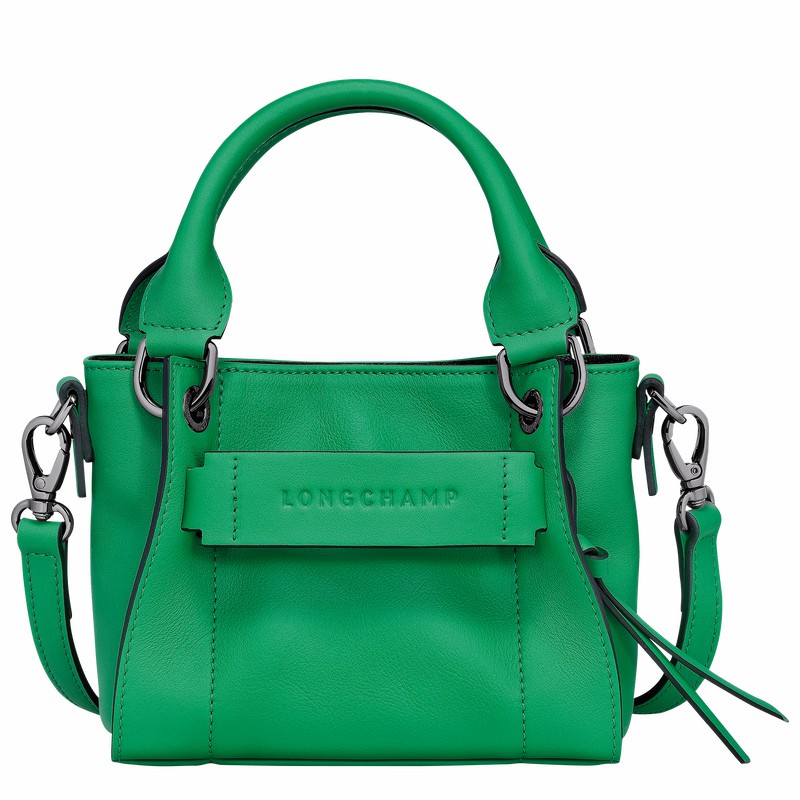 Green Longchamp 3D XS Handbag - Leather UK | 10254HCV129