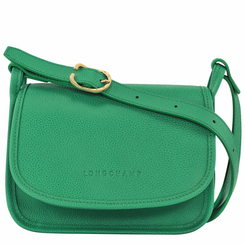 Green Longchamp Le FOULONNÉ S Crossbody bag - Leather UK | 10134021129