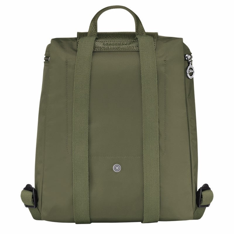 Green Longchamp Le Pliage Green M Backpack - Recycled canvas UK | L1699919479-