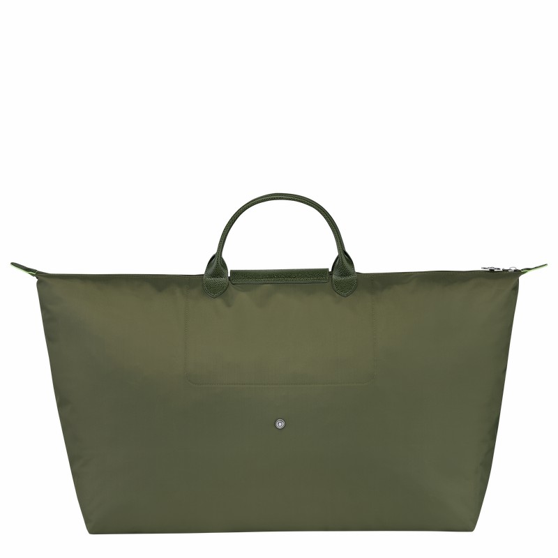 Green Longchamp Le Pliage Green M Travel bag - Recycled canvas UK | L1625919479-