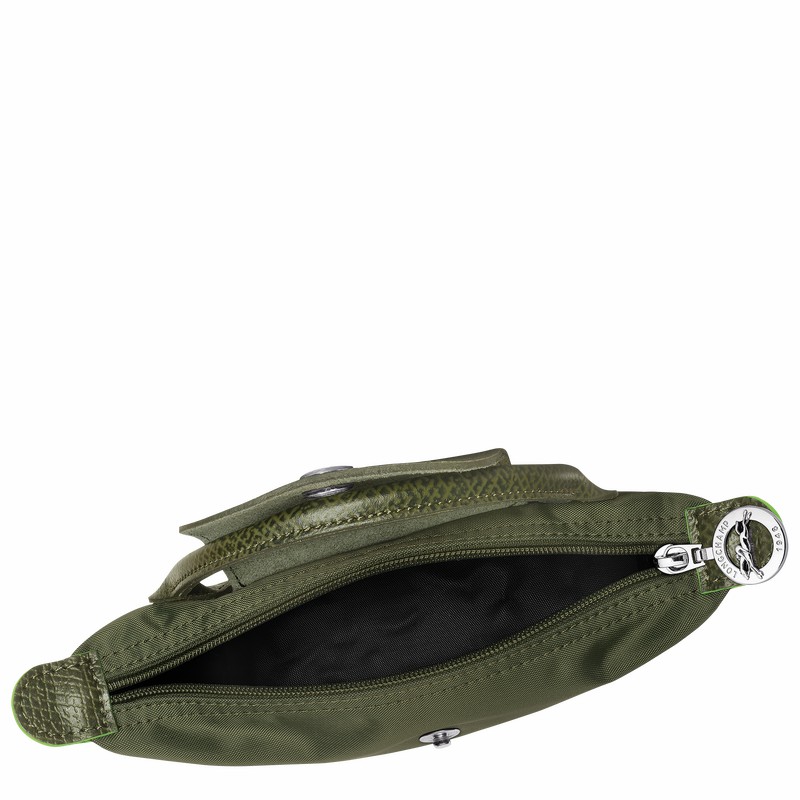 Green Longchamp Le Pliage Green Pouch with handle - Recycled canvas UK | 34175919479