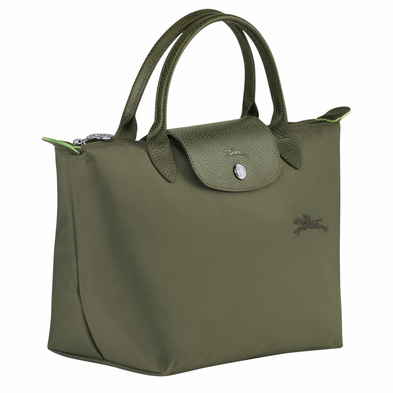 Green Longchamp Le Pliage Green S Handbag - Recycled canvas UK | L1621919479