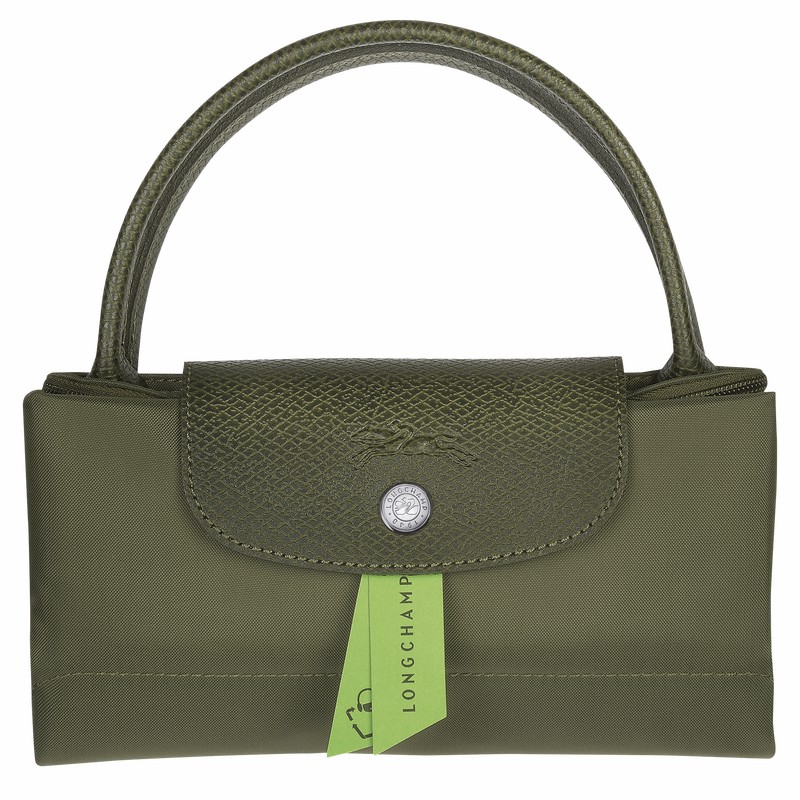 Green Longchamp Le Pliage Green S Handbag - Recycled canvas UK | L1621919479