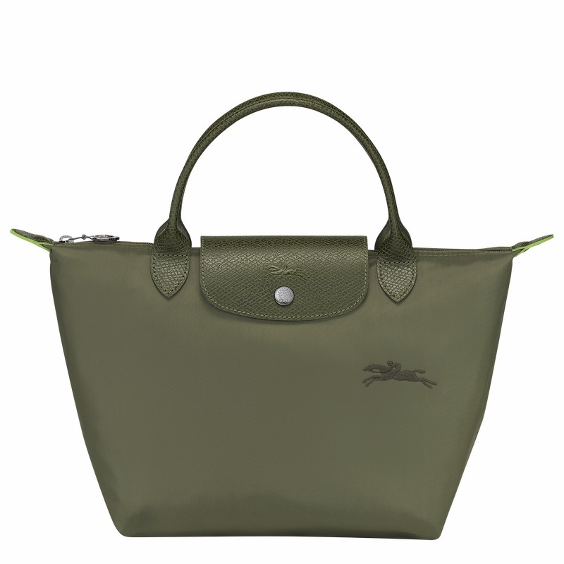 Green Longchamp Le Pliage Green S Handbag - Recycled canvas UK | L1621919479