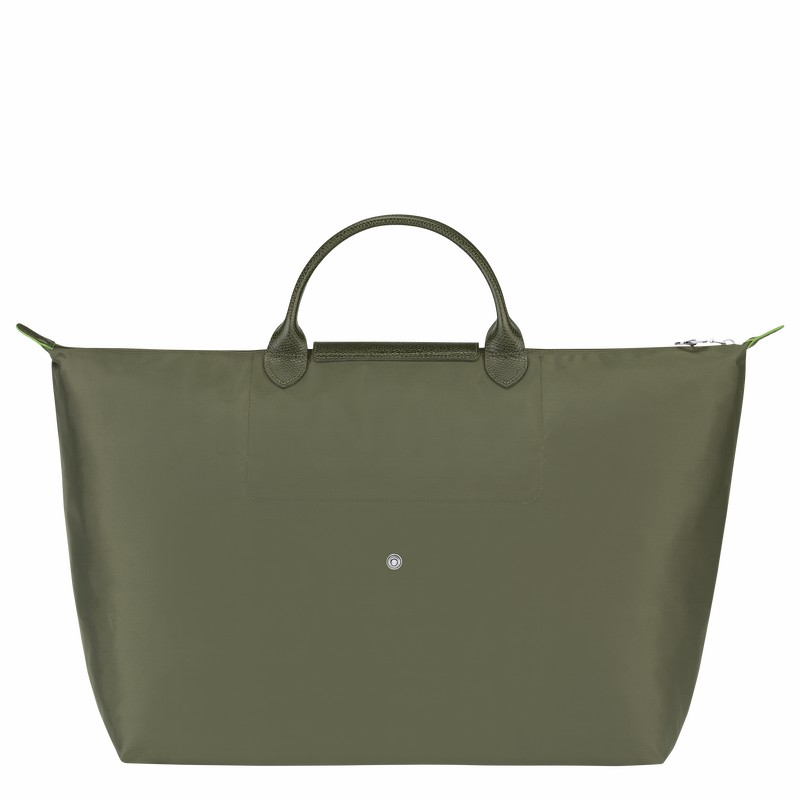 Green Longchamp Le Pliage Green S Travel bag - Recycled canvas UK | L1624919479