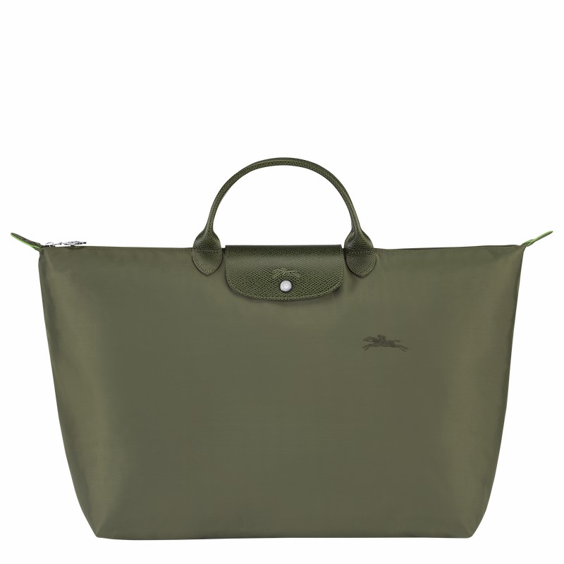 Green Longchamp Le Pliage Green S Travel bag - Recycled canvas UK | L1624919479