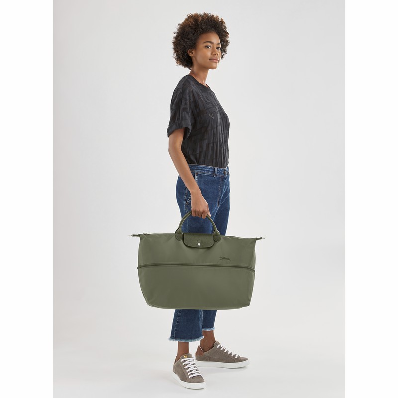 Green Longchamp Le Pliage Green Travel bag expandable - Recycled canvas UK | L1911919479-