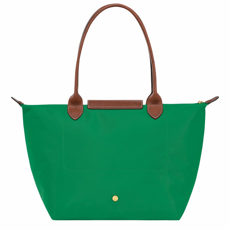 Green Longchamp Le Pliage Original M Tote bag - Recycled canvas UK | L2605089P88