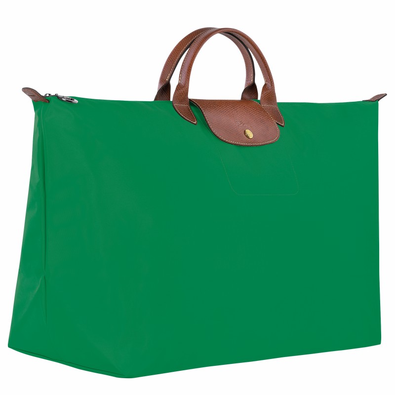 Green Longchamp Le Pliage Original M Travel bag - Recycled canvas UK | L1625089P88