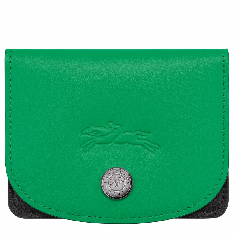 Green Longchamp Le Pliage Xtra Card holder - Leather UK | 30039HFJ129-