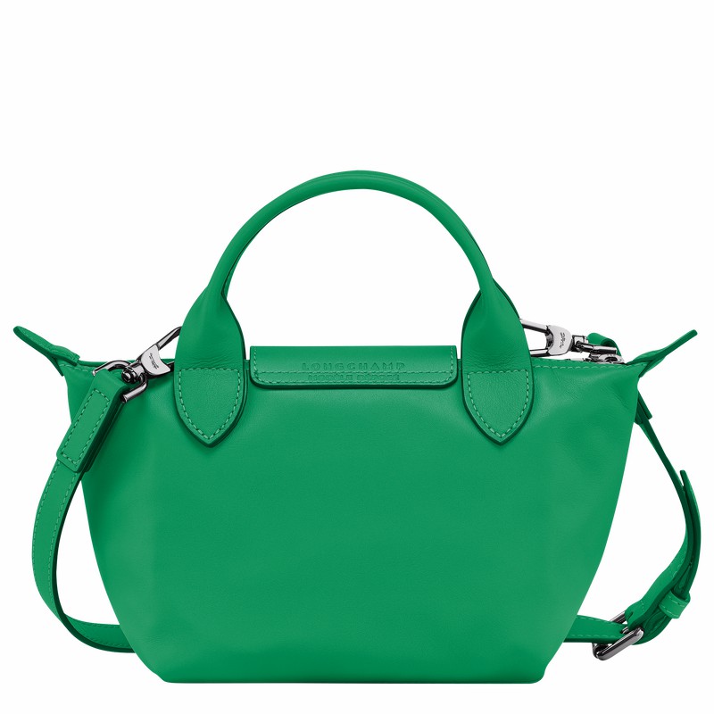 Green Longchamp Le Pliage Xtra XS Handbag - Leather UK | L1500987249