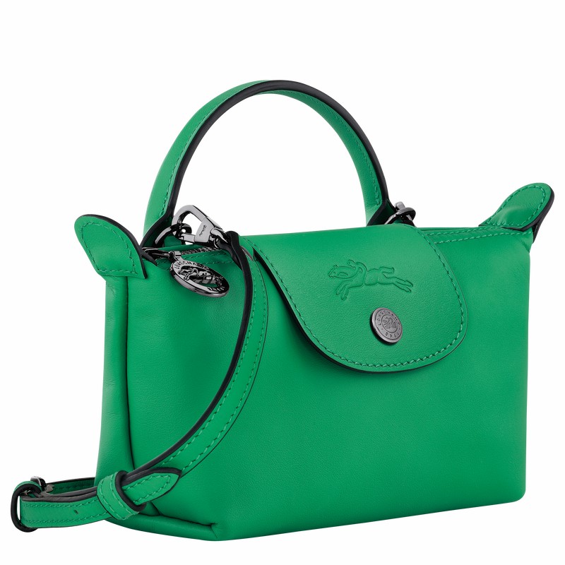 Green Longchamp Le Pliage Xtra XS Pouch - Leather UK | 34205987249