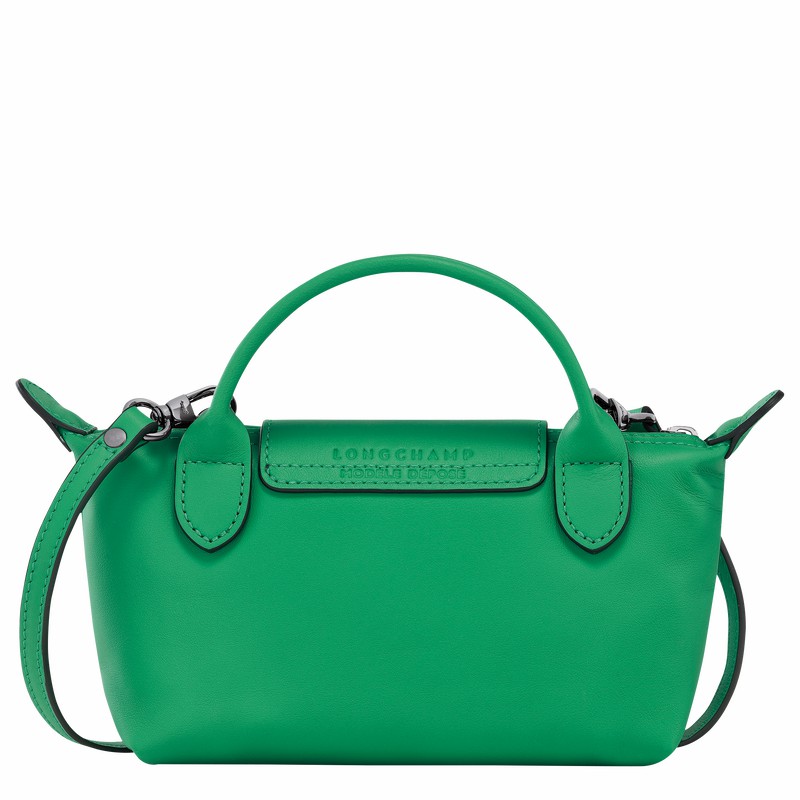 Green Longchamp Le Pliage Xtra XS Pouch - Leather UK | 34205987249