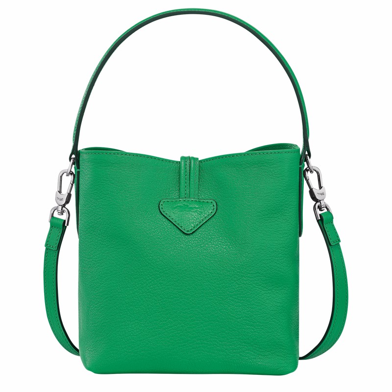 Green Longchamp Le Roseau XS Bucket bag - Leather UK | 10159HEC129