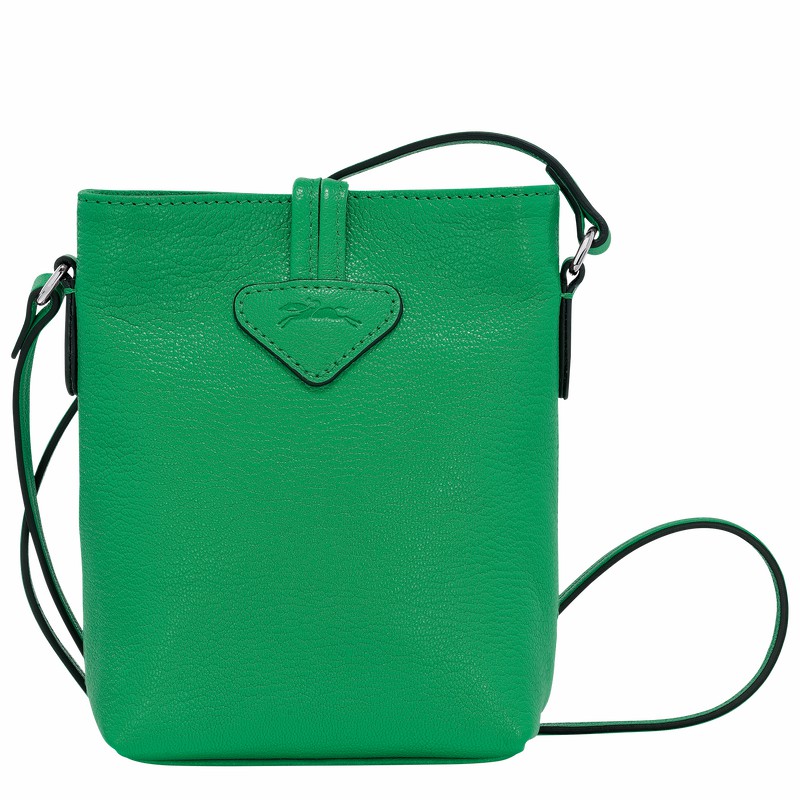 Green Longchamp Le Roseau XS Crossbody bag - Leather UK | 10207HEC129