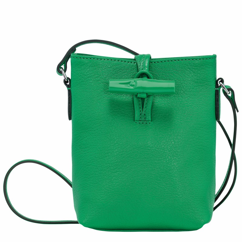 Green Longchamp Le Roseau XS Crossbody bag - Leather UK | 10207HEC129