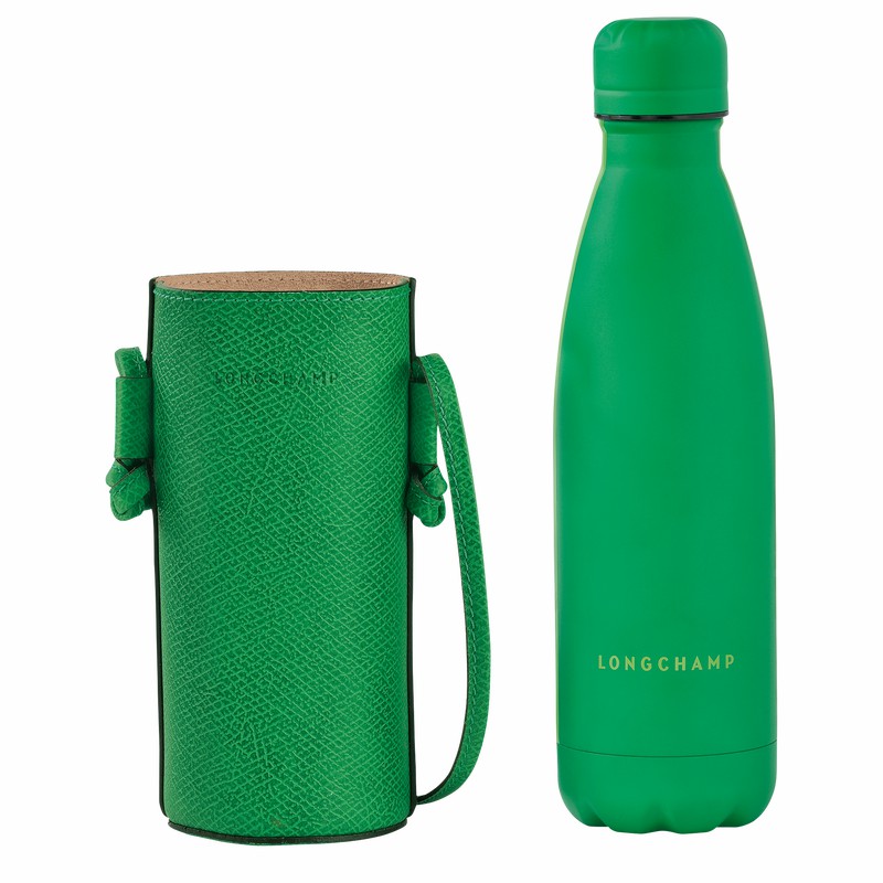 Green Longchamp ÉPURE Bottle holder - Leather UK | 34186HYZ129-