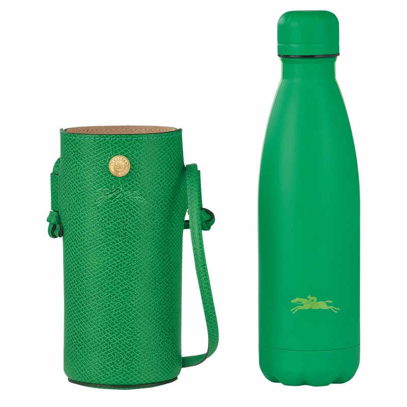 Green Longchamp ÉPURE Bottle holder - Leather UK | 34186HYZ129-